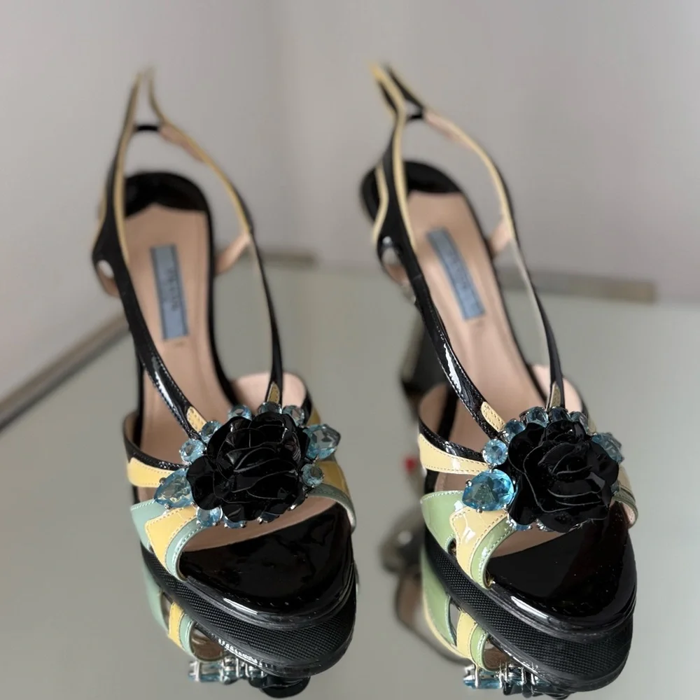 Like new Prada Cadillac Rod Heels Hot Rod Flame 37 - Picture 6 of 17